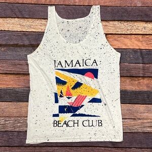 Vintage 1980s Jamaica Travel Tourism Beach 80s Tank Top Tshirt